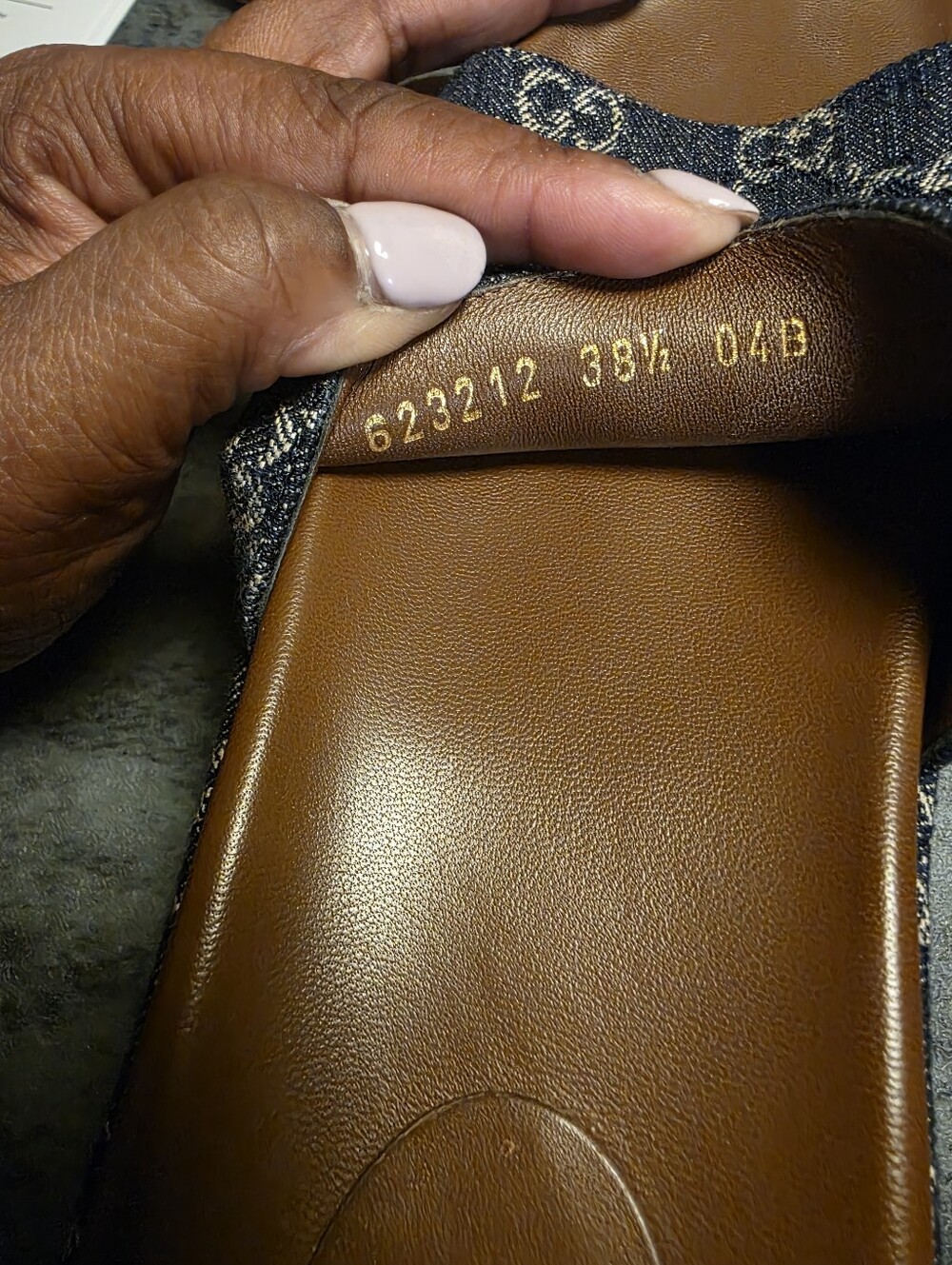 Gucci Denim GG Platform Slide Sandals - Indigo - Picture 12 of 13